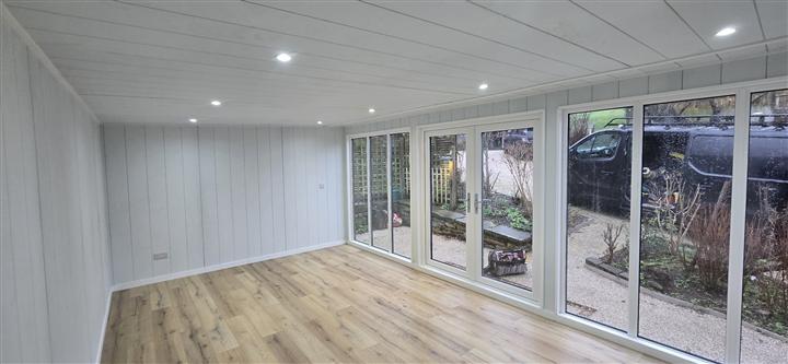 Garden room lighting and power